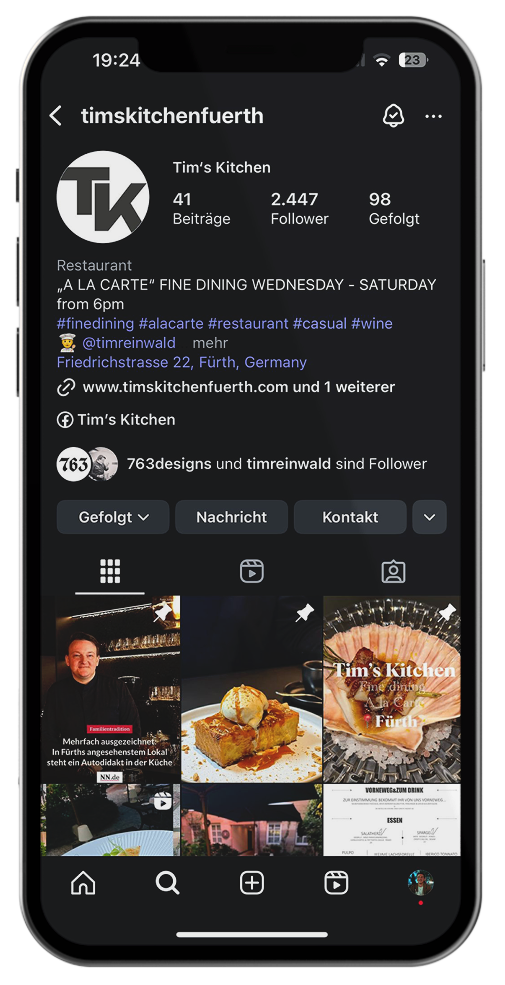 TIMS Kitchen Social Media